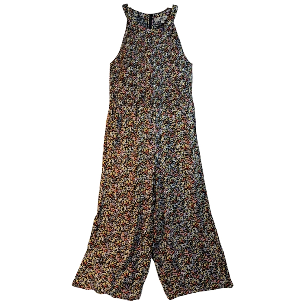 Loft Floral Jumpsuit with Smocked Top